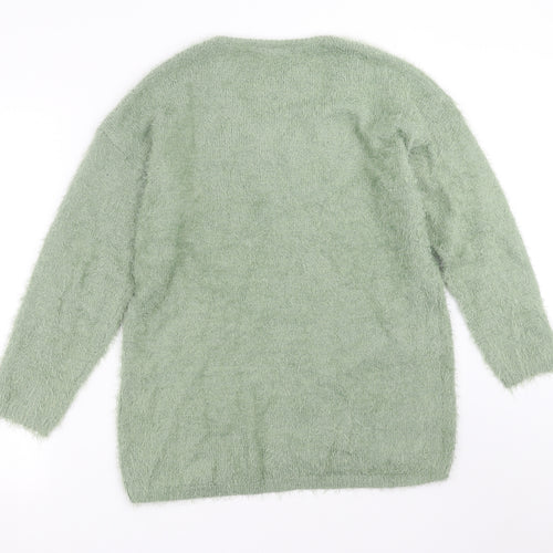 BELOVED Womens Green  Knit Pullover Jumper Size XL