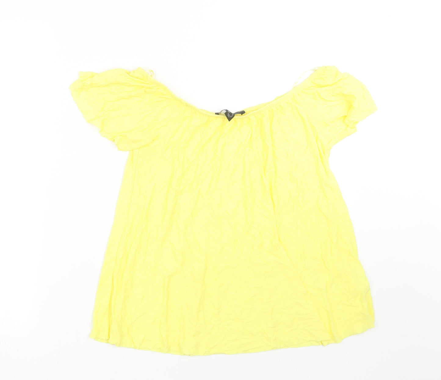 Primark Womens Yellow   Basic T-Shirt Size 10
