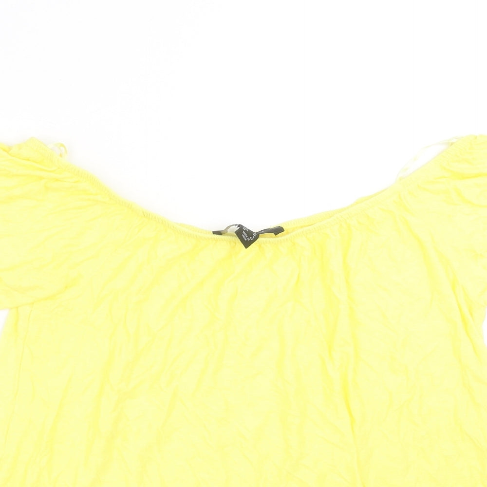 Primark Womens Yellow   Basic T-Shirt Size 10