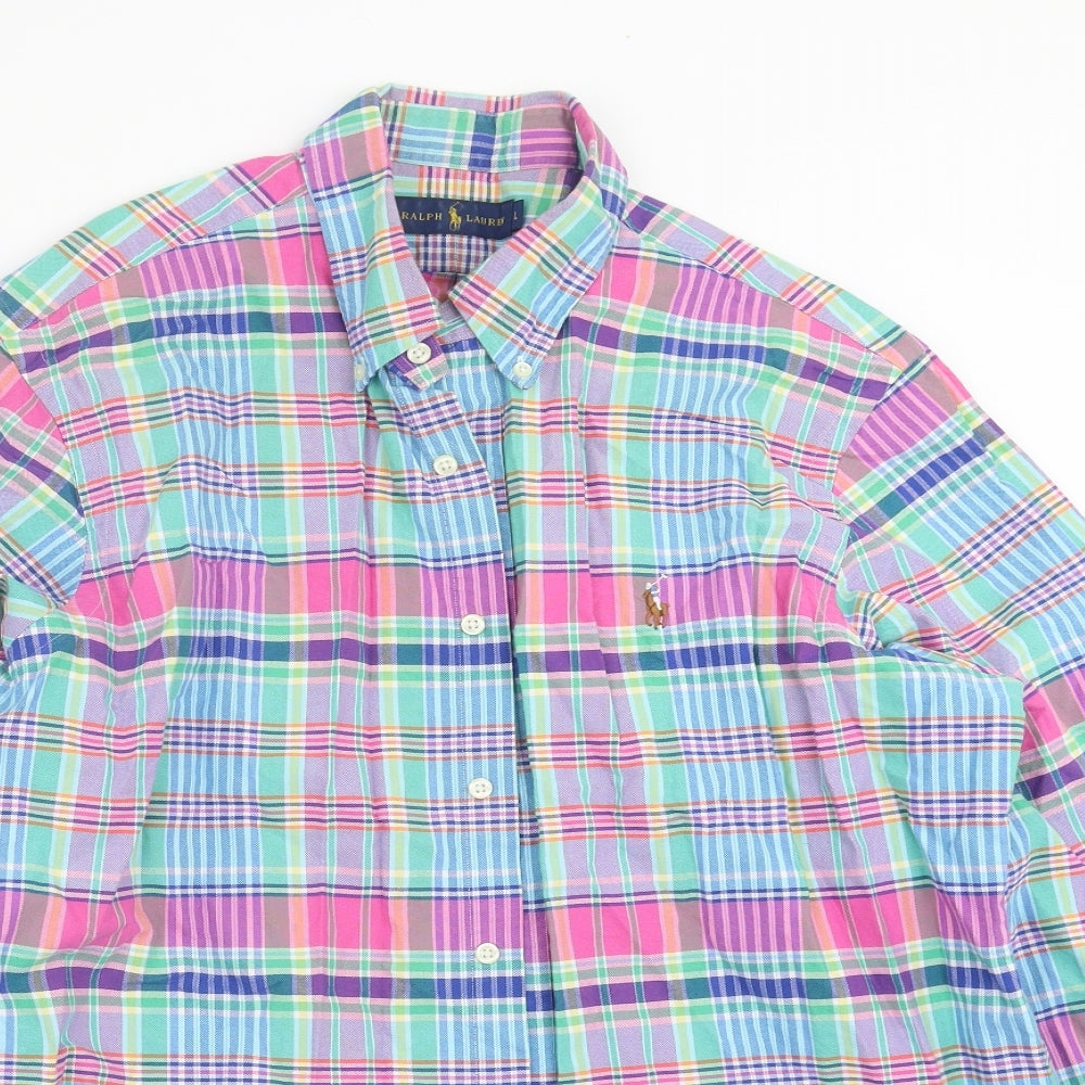 Ralph Lauren Mens Multicoloured Plaid   Button-Up Size L