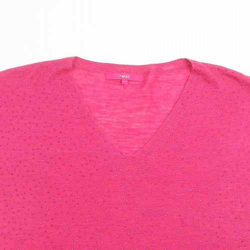 NEXT Womens Purple  Knit Pullover Jumper Size 12  - studded