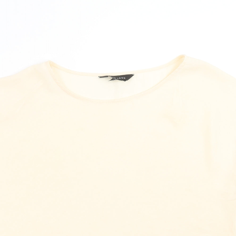 New Look Womens Beige   Basic Blouse Size 10