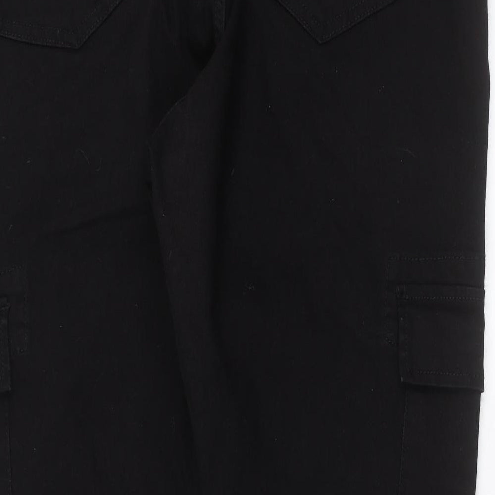 Boohoo MAN Mens Black  Denim Straight Jeans Size 44 in L31 in - Cargo Style