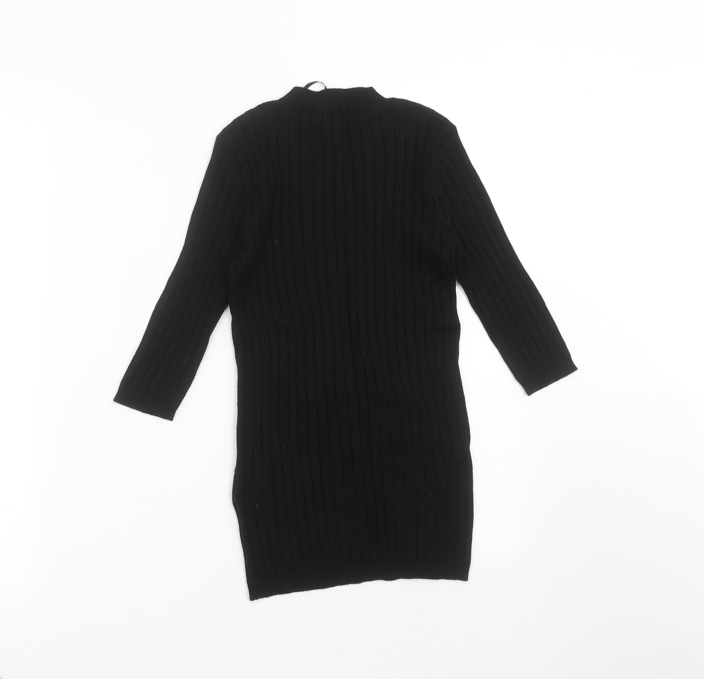 Primark Womens Black Striped Knit Pullover Jumper Size 8
