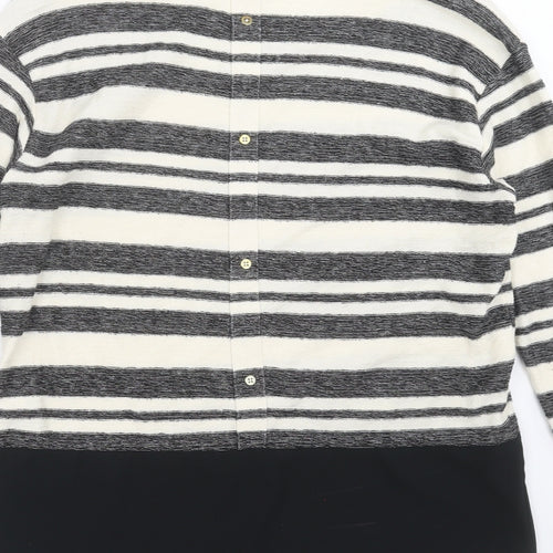 Oasis Womens Ivory Striped Knit Pullover Jumper Size S