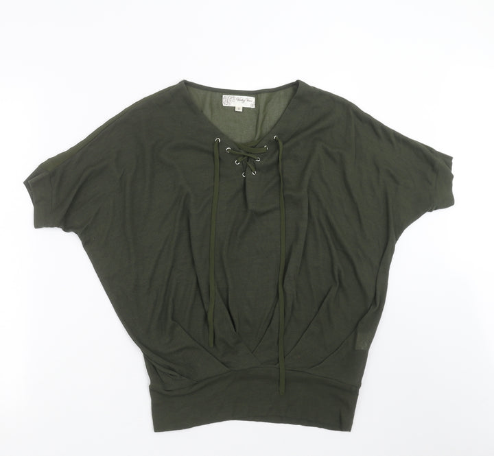 Voulez-Vous Womens Green Basic Blouse Size S