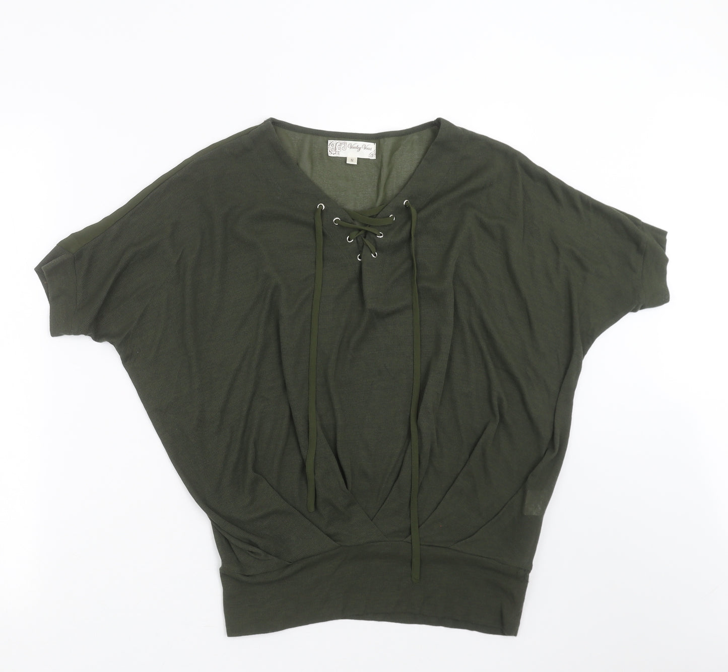 Voulez-Vous Womens Green   Basic Blouse Size S