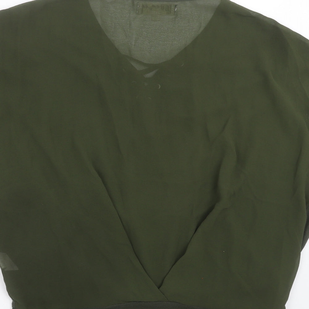 Voulez-Vous Womens Green   Basic Blouse Size S