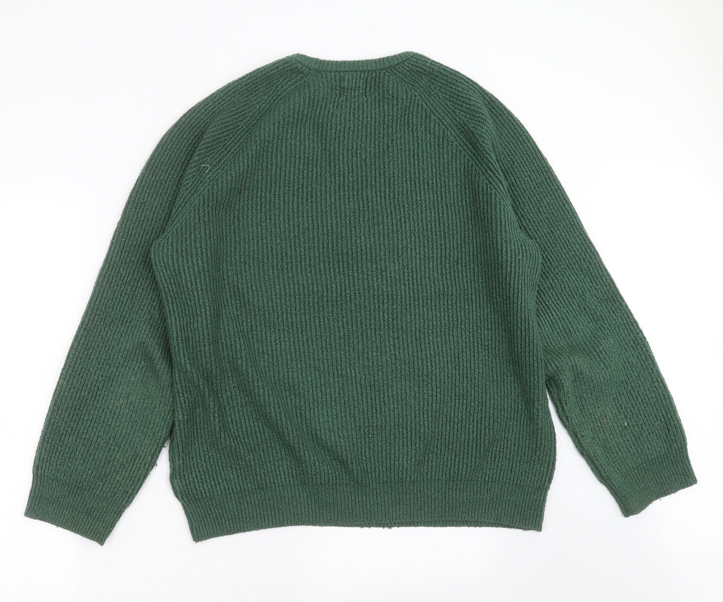 Marks and Spencer Mens Green  Knit Pullover Jumper Size XL  - Supersoft