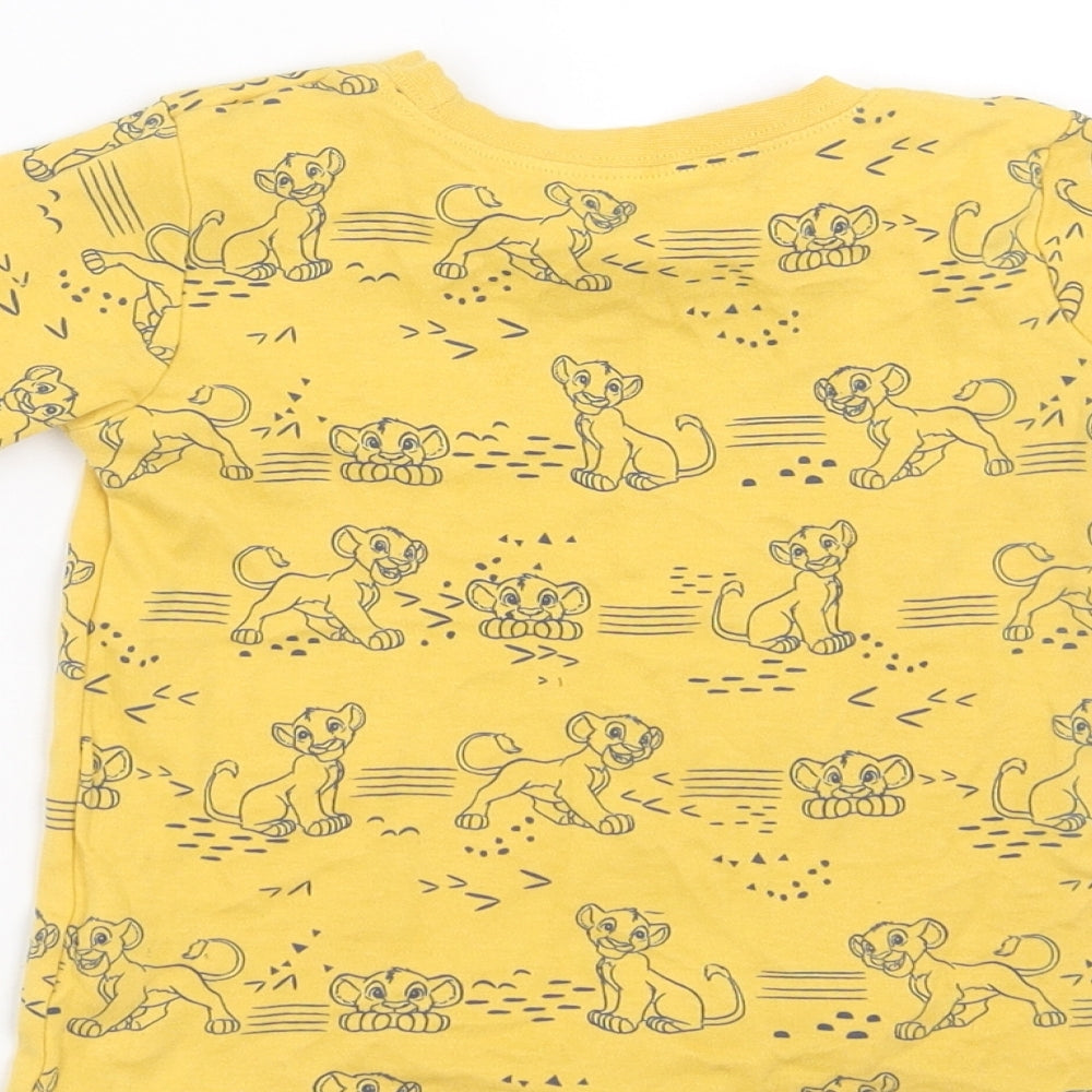 George Baby Yellow   Basic T-Shirt Size 18-24 Months  - Simba Lion King