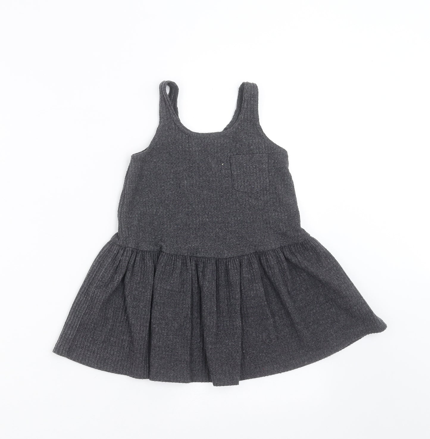 NEXT Girls Grey  Knit Jumper Dress  Size 18-24 Months