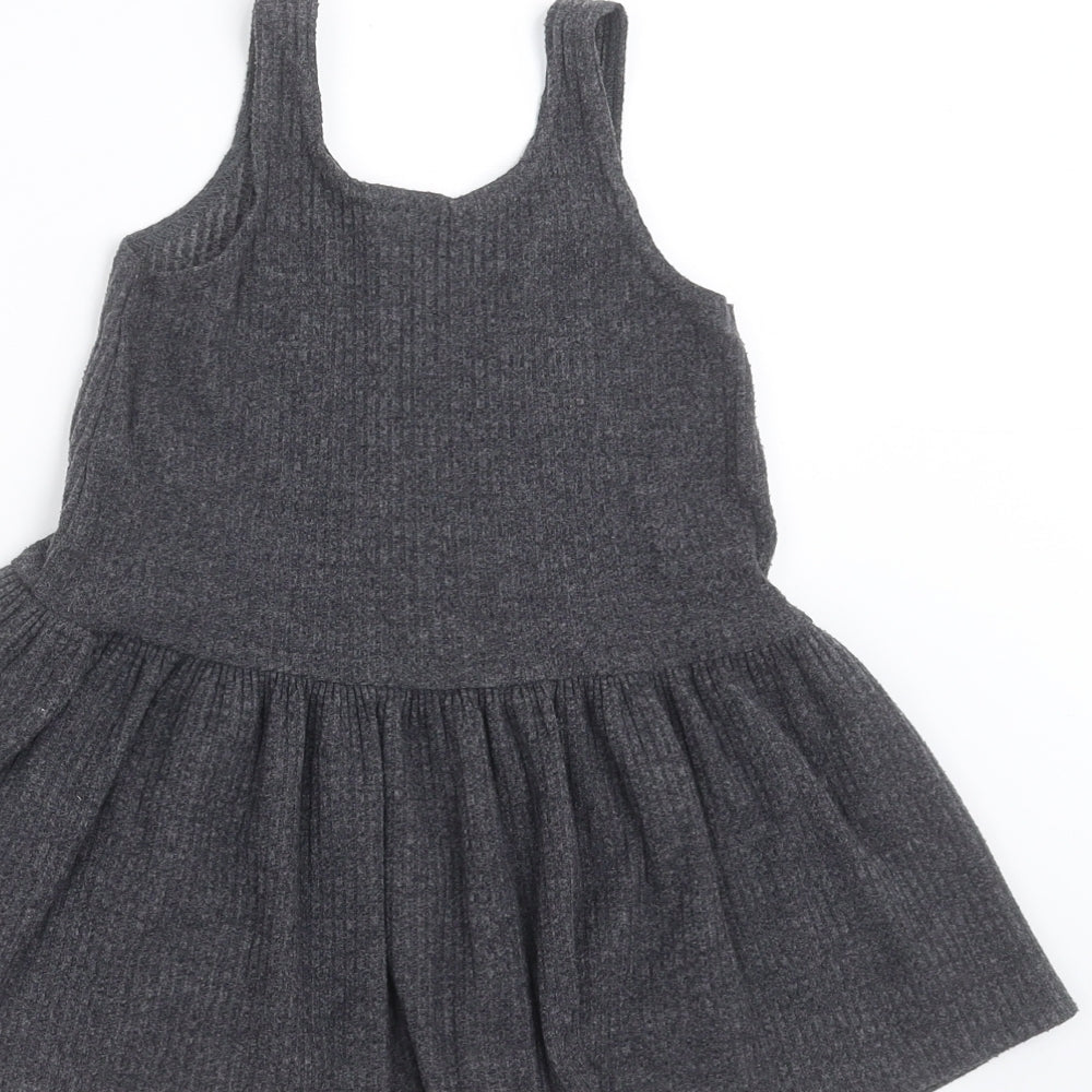 NEXT Girls Grey  Knit Jumper Dress  Size 18-24 Months