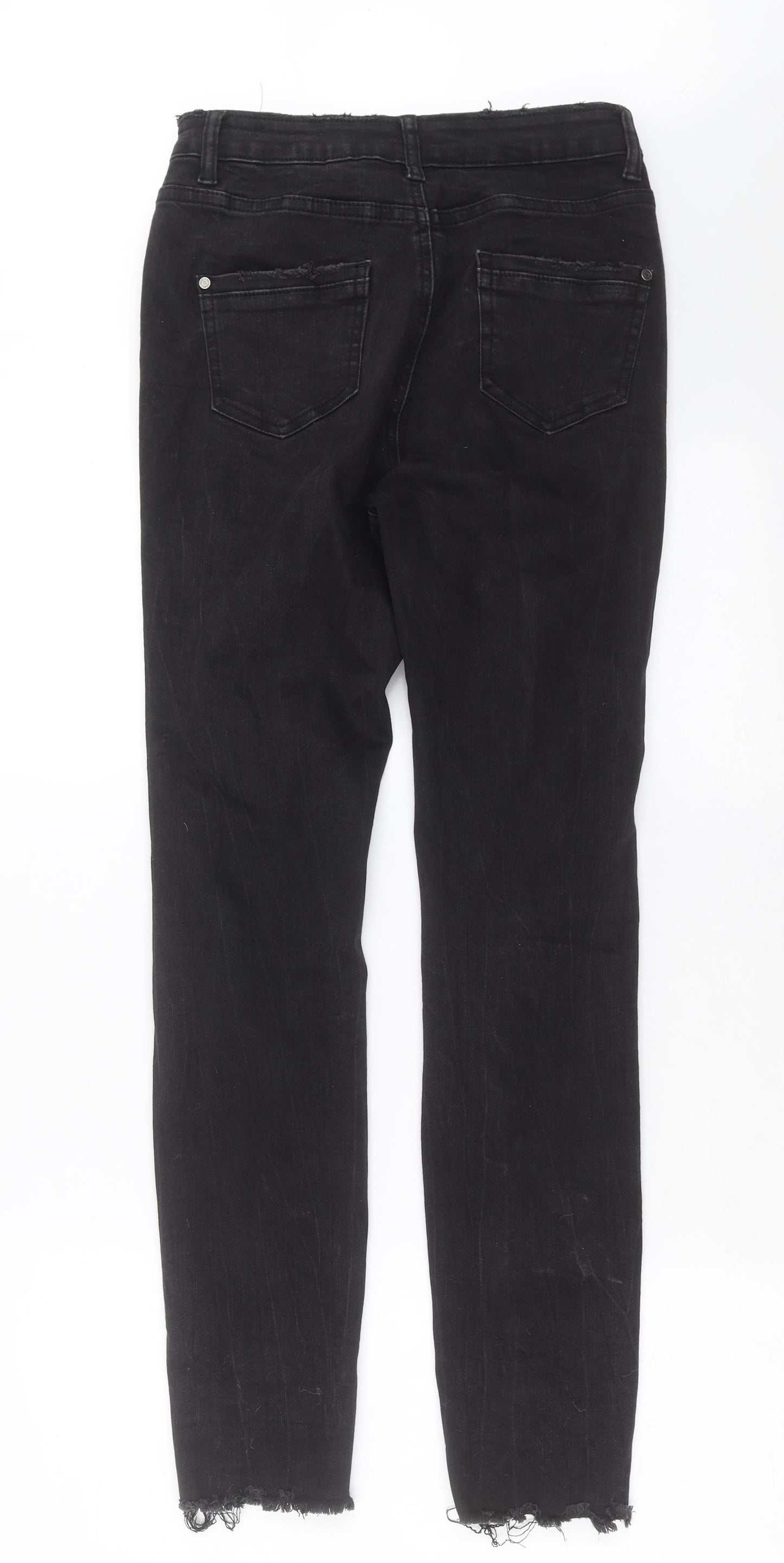 Missguided Womens Black  Denim Skinny Jeans Size 10 L29 in