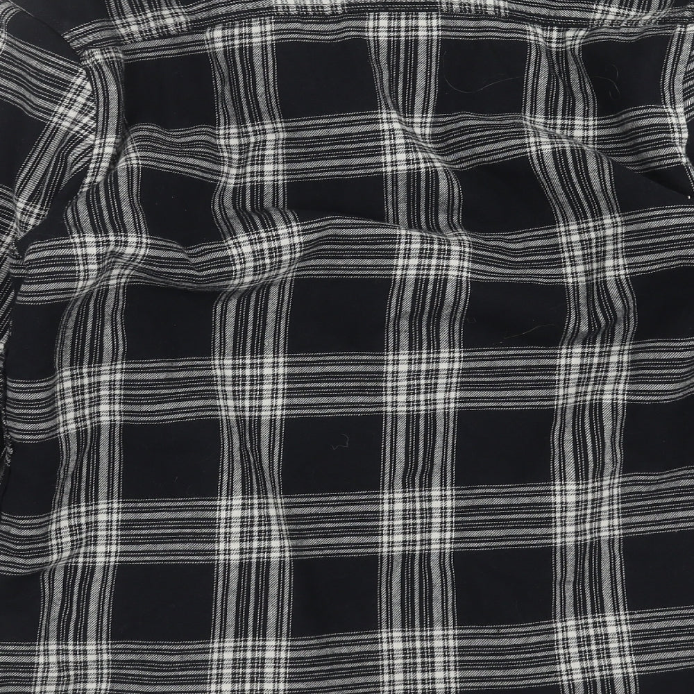 F&F Mens Black Check  Jacket  Size S  - Fleece lined