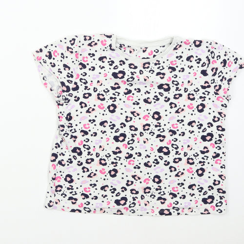 George Girls Multicoloured Animal Print  Basic T-Shirt Size 11-12 Years