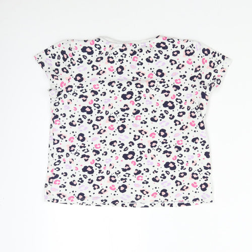 George Girls Multicoloured Animal Print  Basic T-Shirt Size 11-12 Years