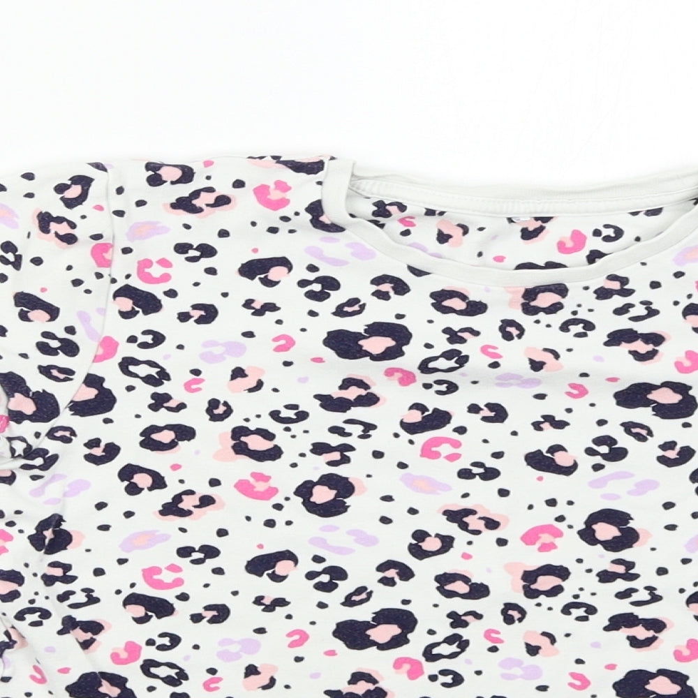 George Girls Multicoloured Animal Print  Basic T-Shirt Size 11-12 Years