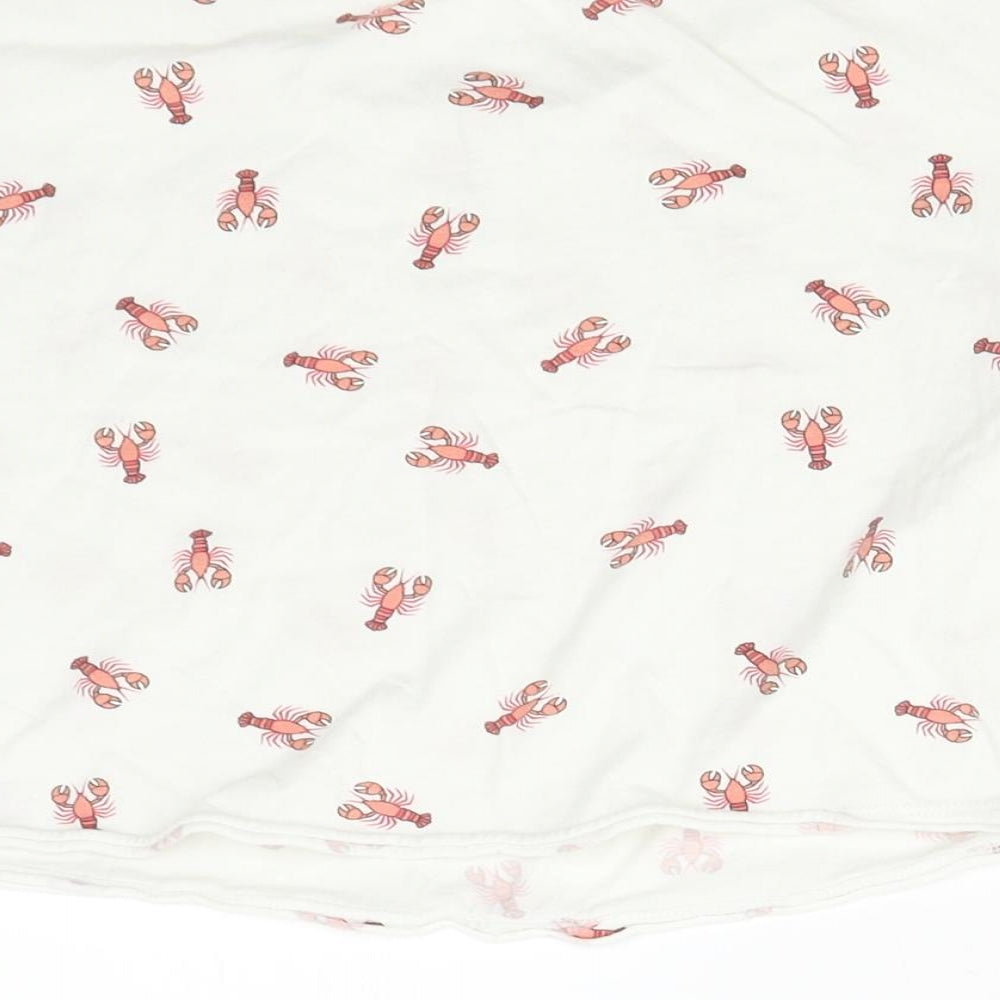 New Look 915 Girls White   Basic T-Shirt Size 10-11 Years  - Lobsters