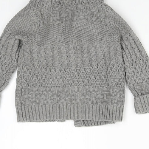 E of M Boys Grey  Knit Cardigan Jumper Size 2-3 Years