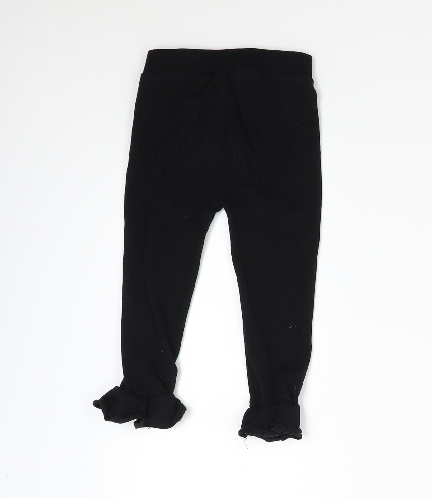 River Island Girls Black   Jogger Trousers Size 18-24 Months