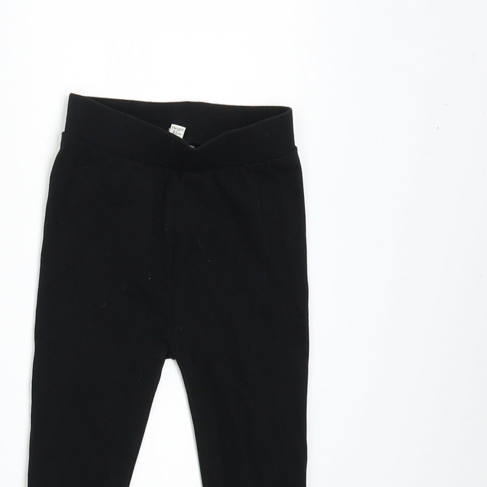 River Island Girls Black   Jogger Trousers Size 18-24 Months