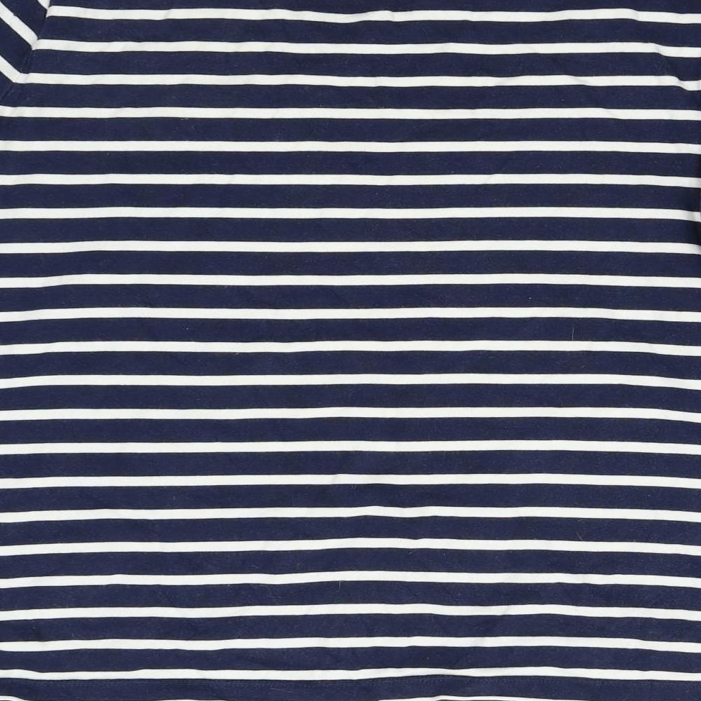 Boden Womens Blue Striped  Basic T-Shirt Size 16