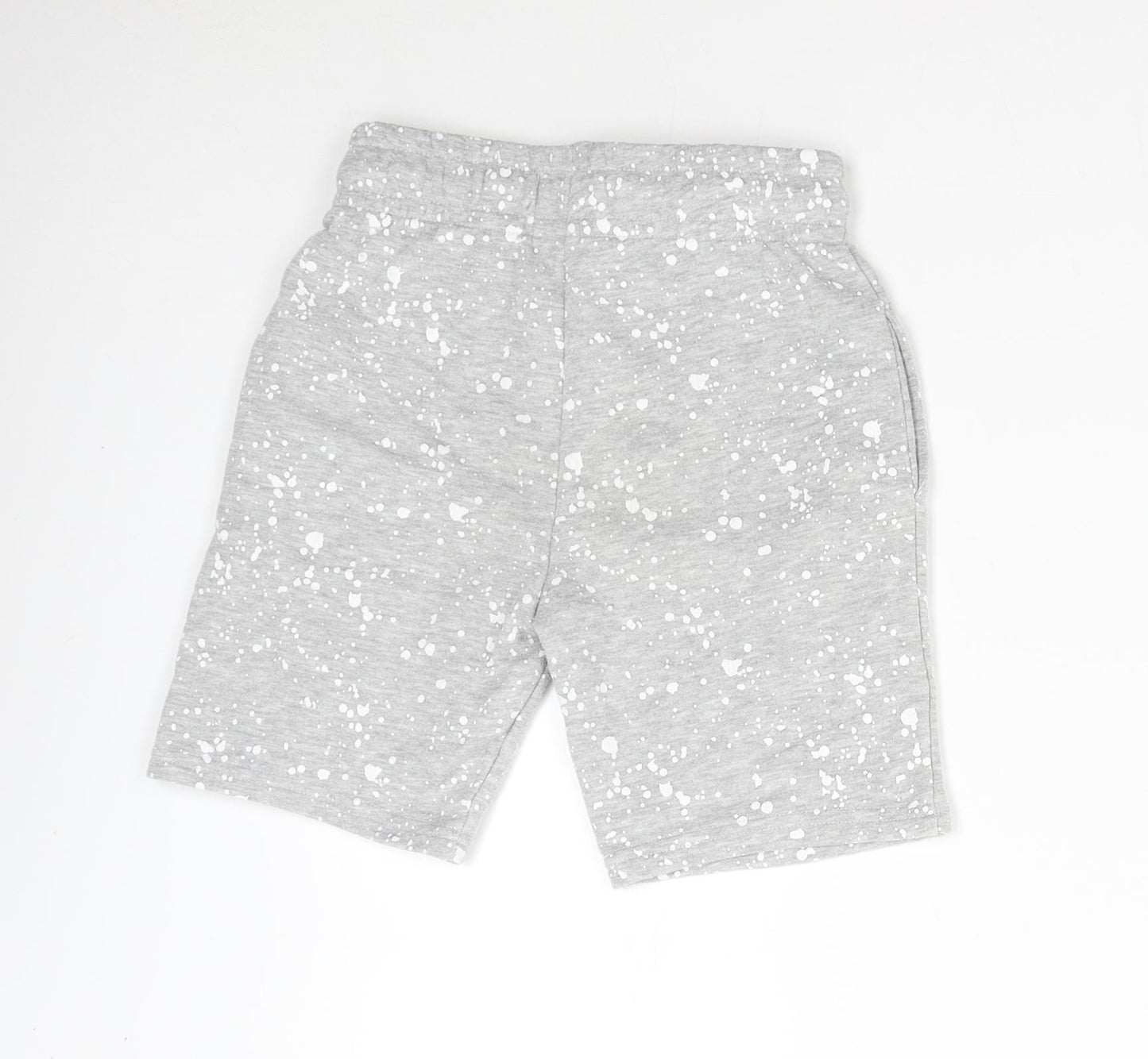 Primark Boys Grey   Sweat Shorts Size 8-9 Years - Paint Splash