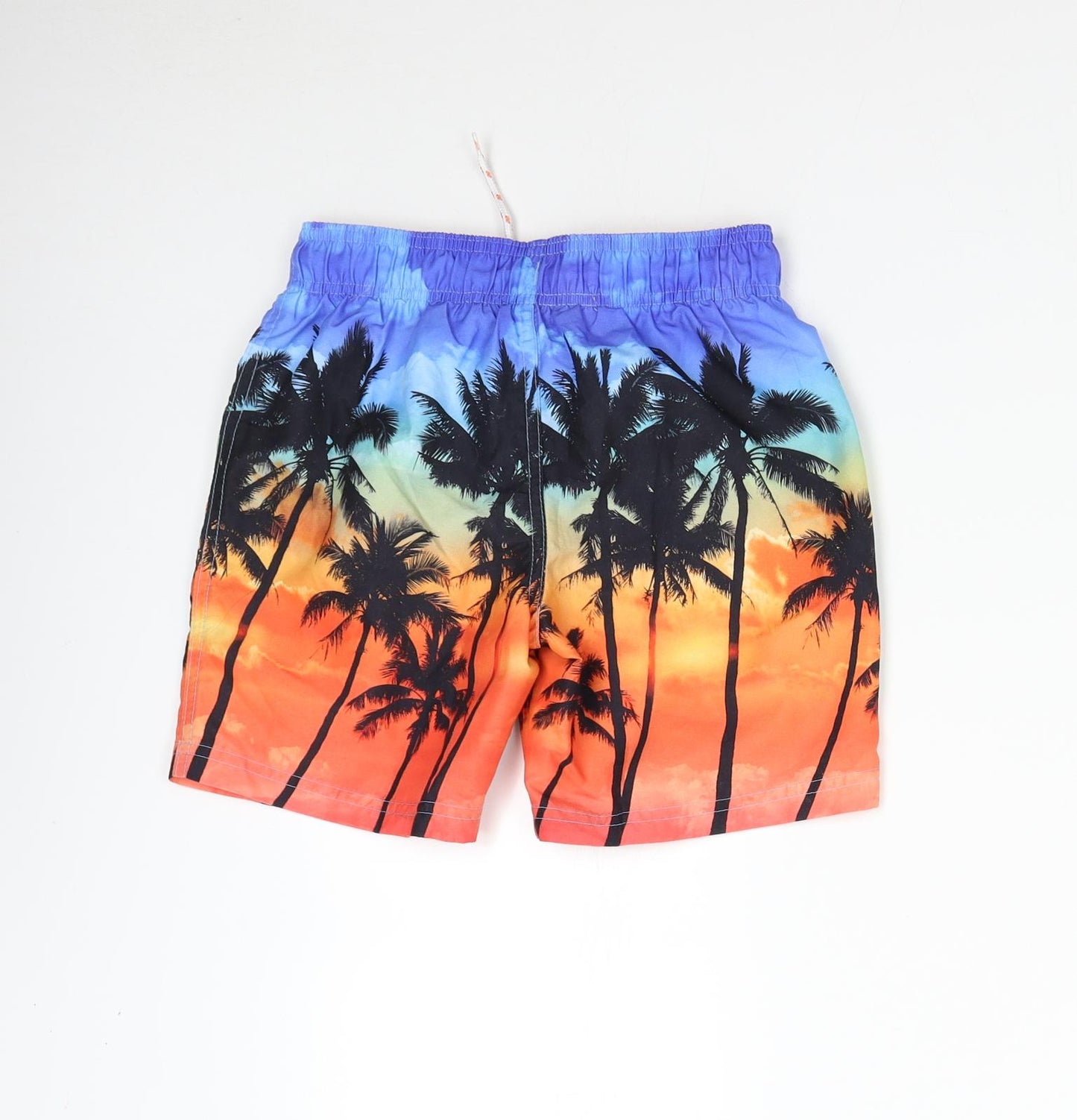 Primark Boys Multicoloured   Bermuda Shorts Size 7-8 Years - Palm Trees