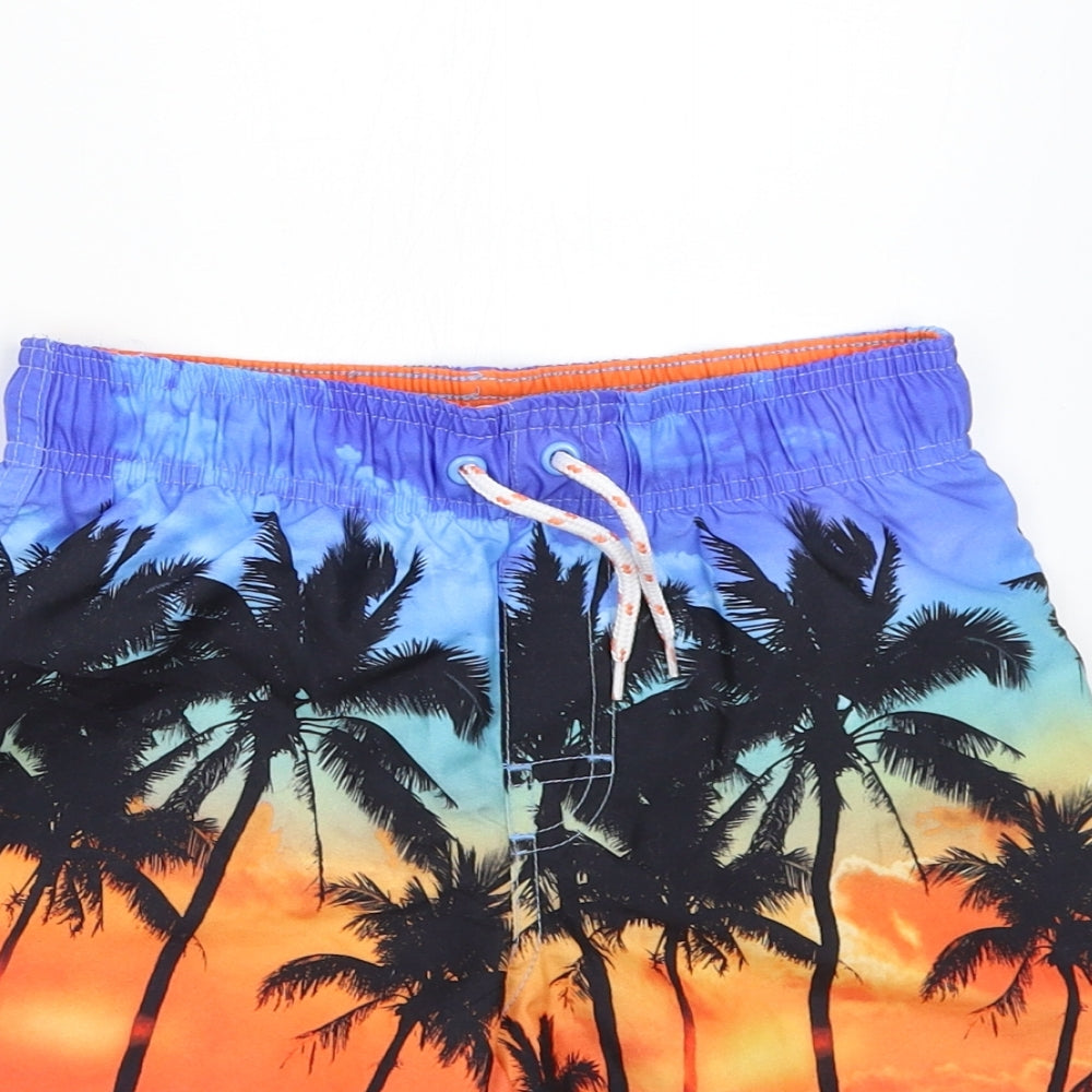 Primark Boys Multicoloured   Bermuda Shorts Size 7-8 Years - Palm Trees
