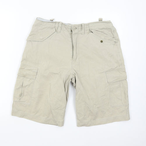 Preworn Mens Beige   Cargo Shorts Size 34 - Loose Fit
