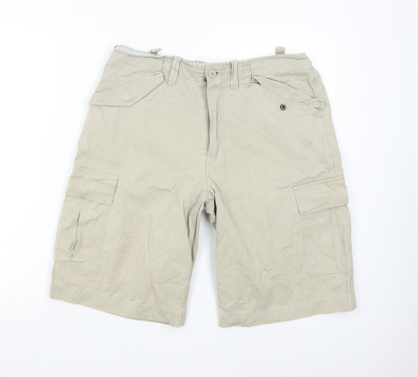 Preworn Mens Beige   Cargo Shorts Size 34 - Loose Fit