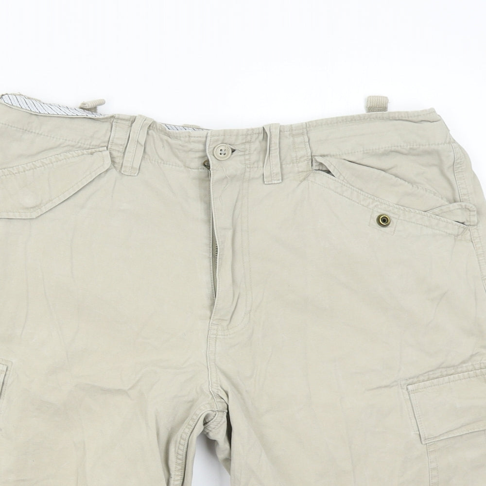 Preworn Mens Beige   Cargo Shorts Size 34 - Loose Fit