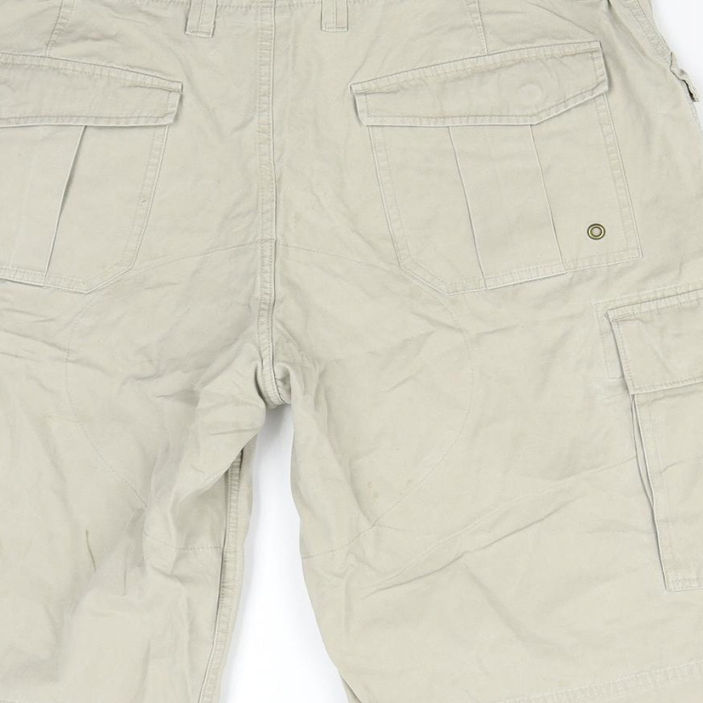 Preworn Mens Beige   Cargo Shorts Size 34 - Loose Fit