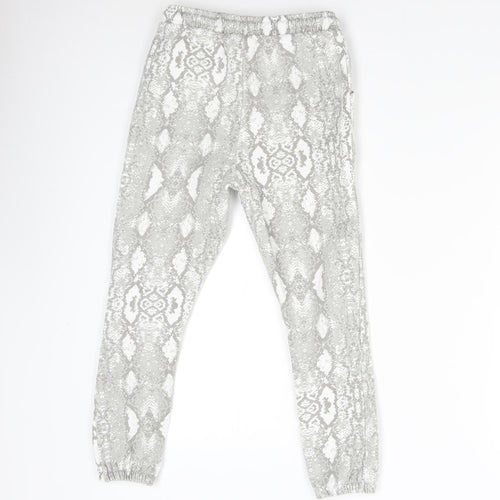 Matalan Girls Grey Animal Print  Sweatpants Trousers Size 9 Months