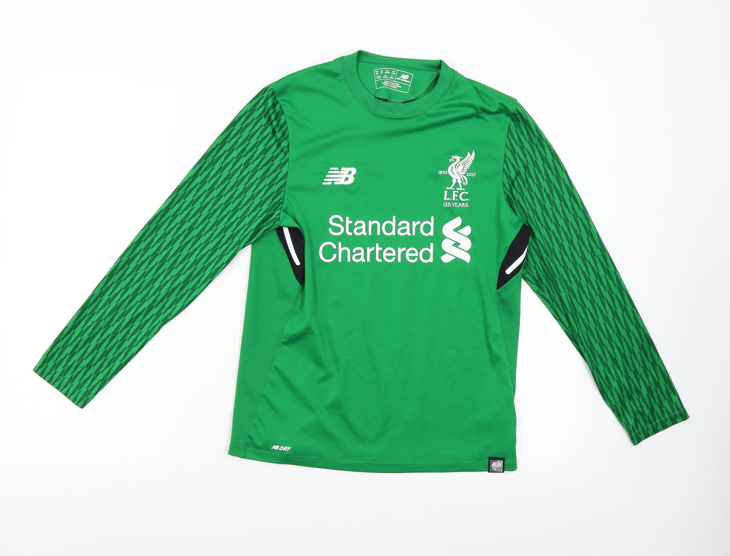New Balance Boys Green   Pullover T-Shirt Size 9 Years  - Liverpool FC