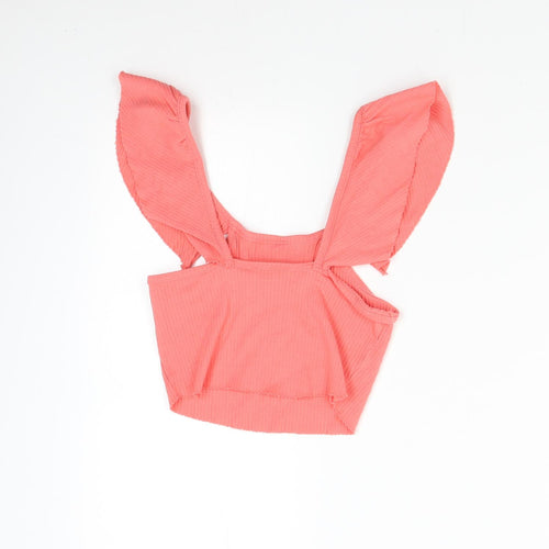Zara Womens Pink   Cropped Blouse Size S