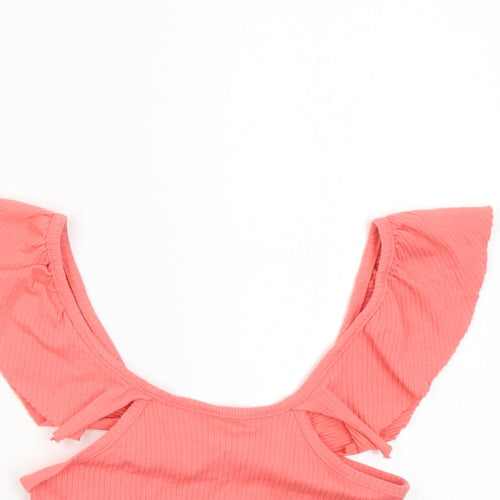 Zara Womens Pink   Cropped Blouse Size S