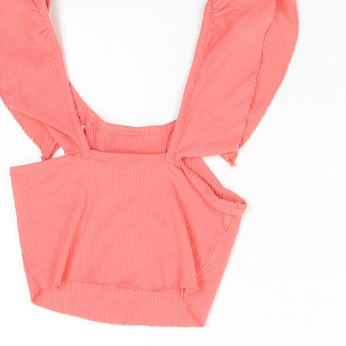Zara Womens Pink   Cropped Blouse Size S