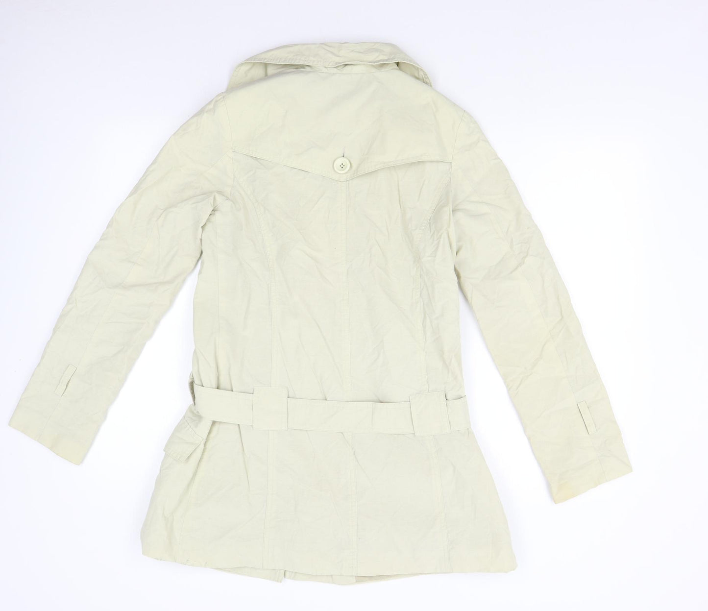 Select Womens Beige   Trench Coat Coat Size 10