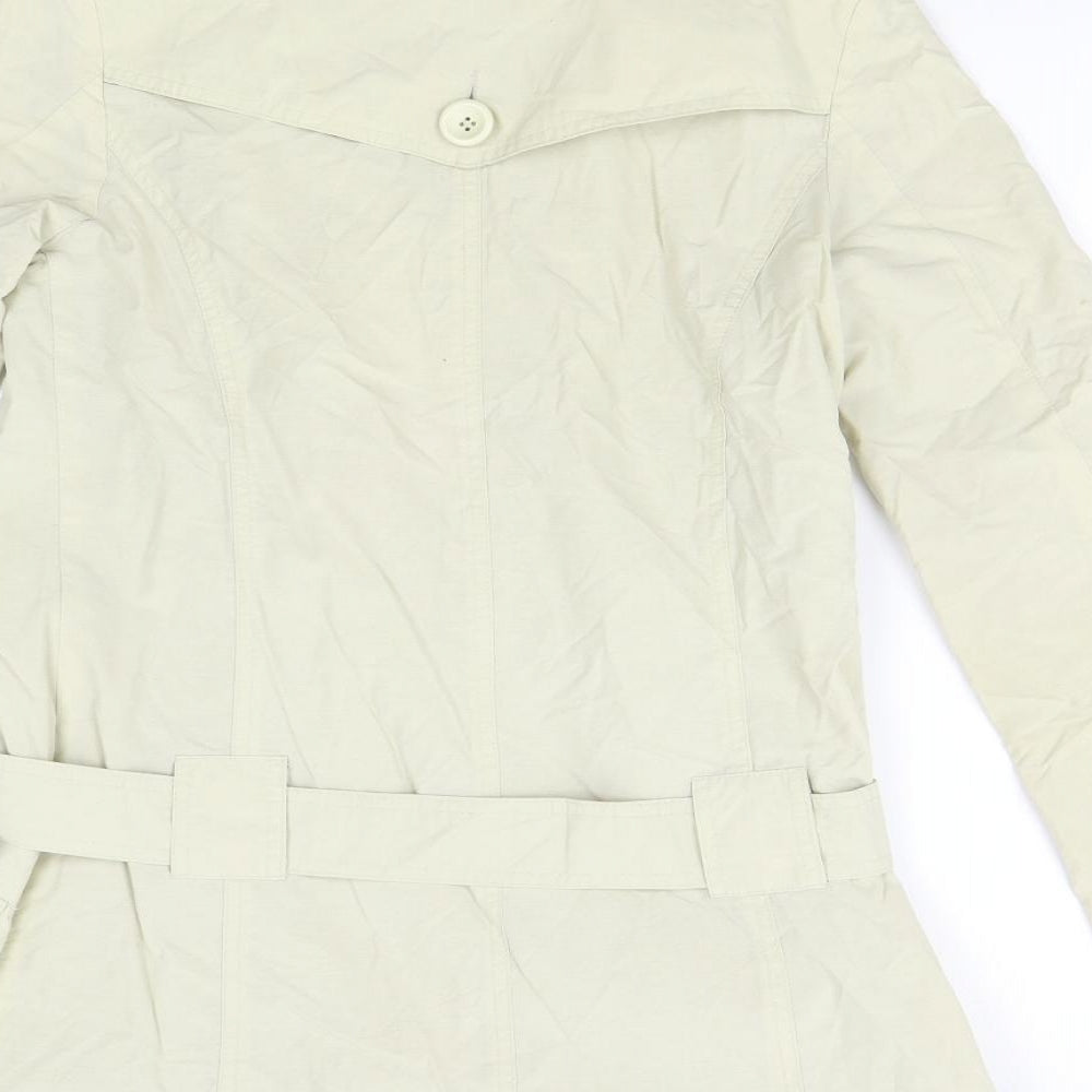Select Womens Beige   Trench Coat Coat Size 10