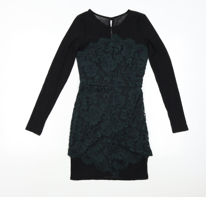 ASOS Womens Green Floral Bodycon Size 8