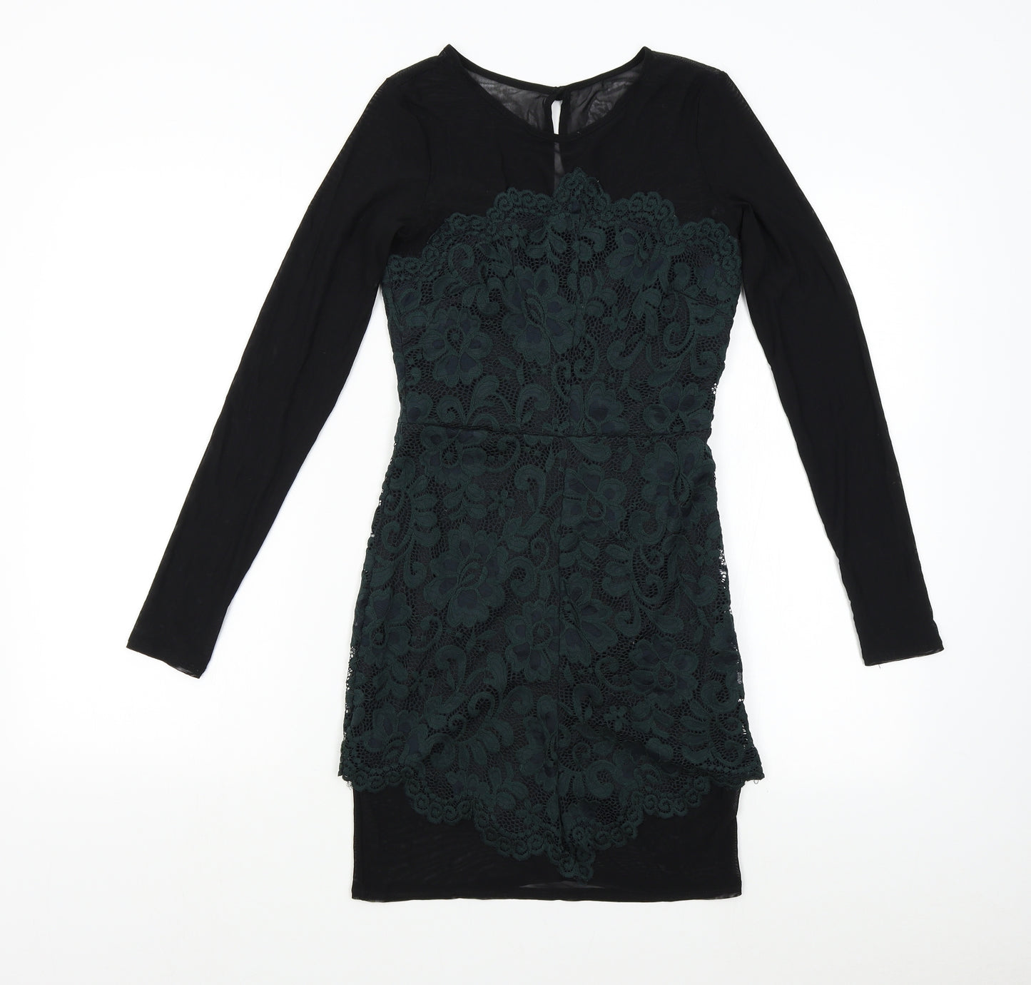 ASOS Womens Green Floral  Bodycon  Size 8
