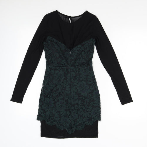 ASOS Womens Green Floral  Bodycon  Size 8