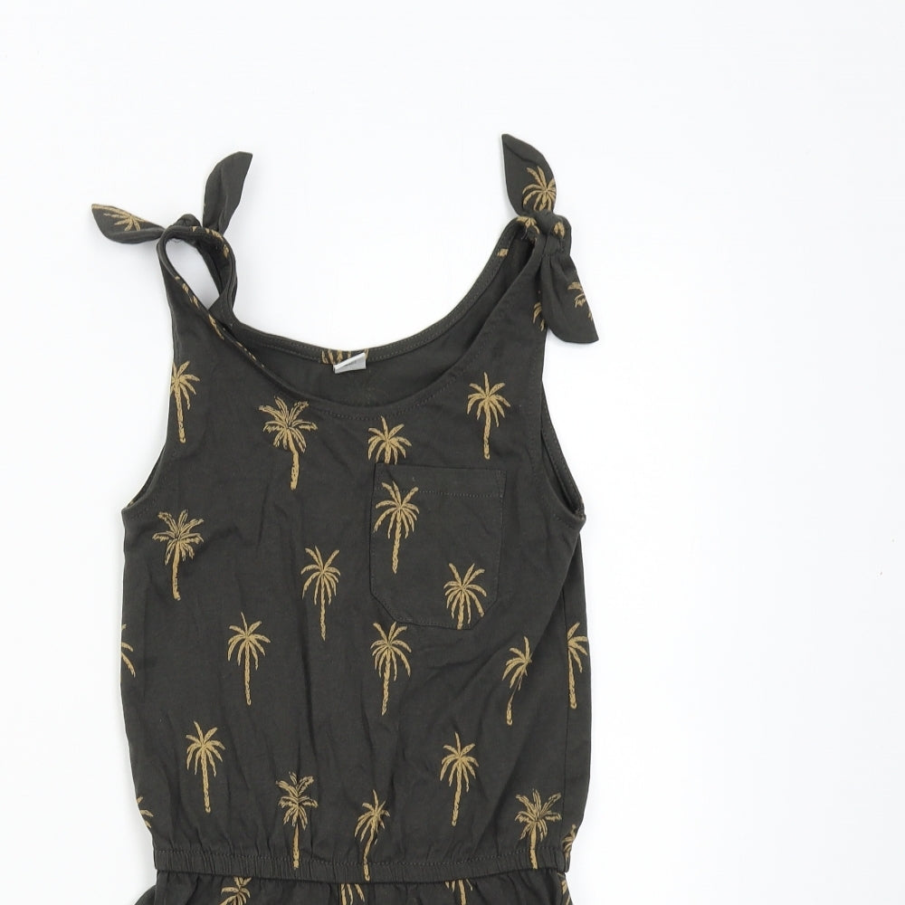 TU Girls Green   Jumpsuit One-Piece Size 8 Years  - Palm Trees