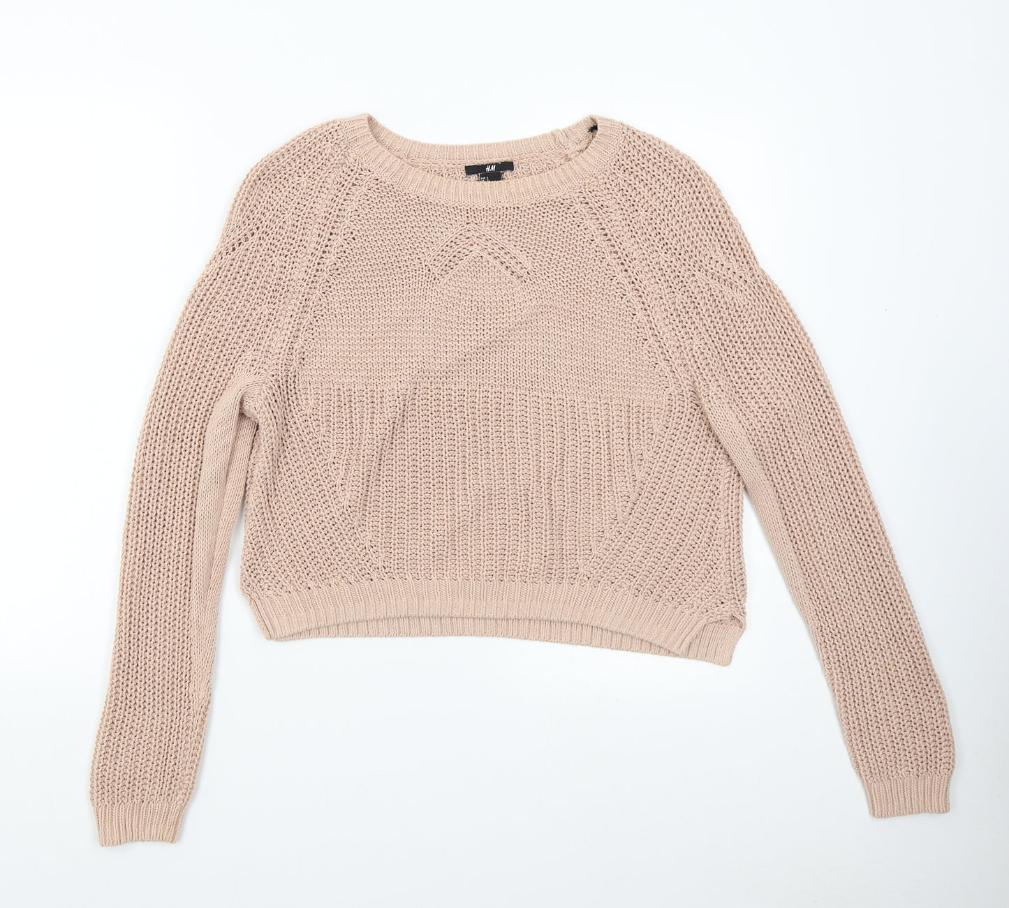 H&M Womens Pink  Knit Pullover Jumper Size S