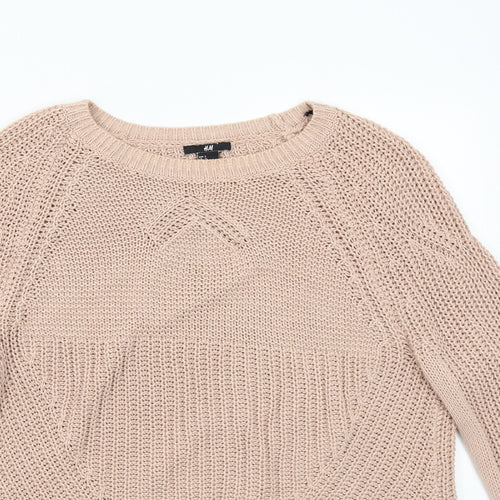 H&M Womens Pink  Knit Pullover Jumper Size S
