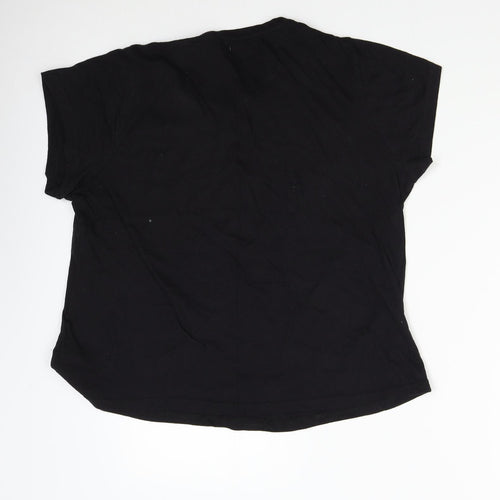 Studio Womens Black Solid  Top Pyjama Top Size L  - Gin