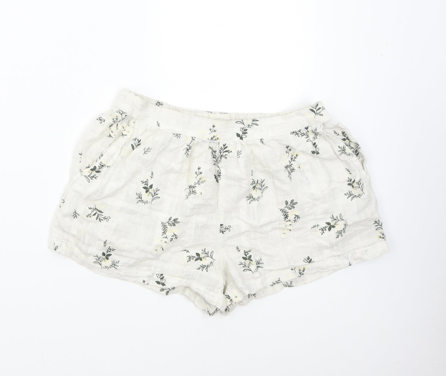NEXT Womens Ivory Floral   Sleep Shorts Size 8