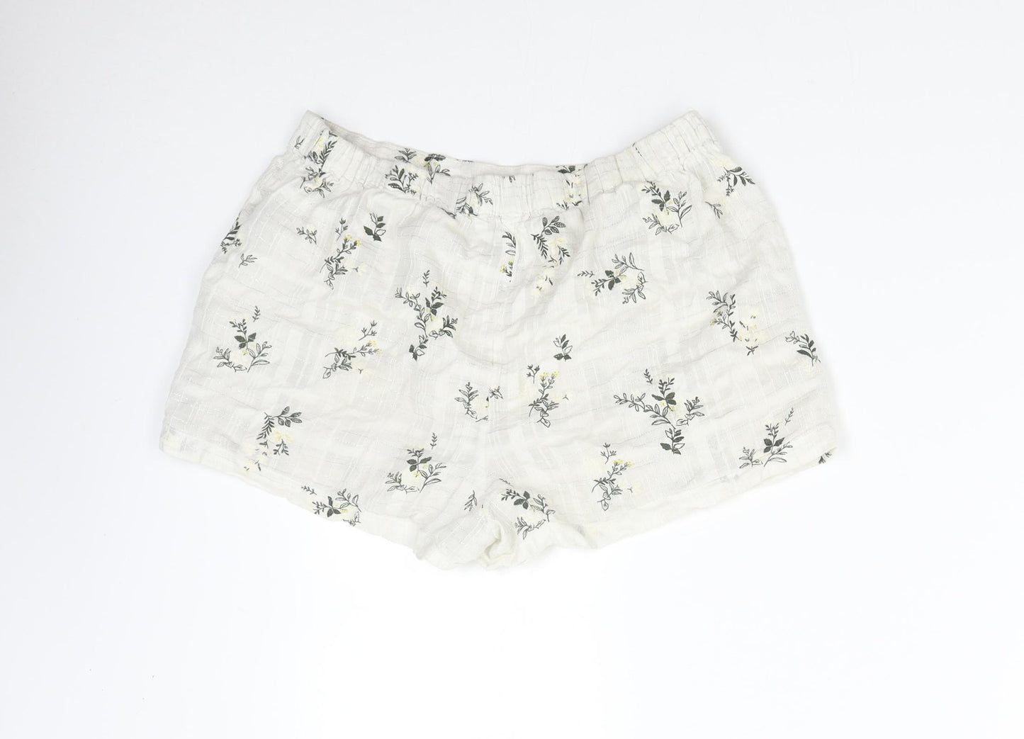 NEXT Womens Ivory Floral   Sleep Shorts Size 8