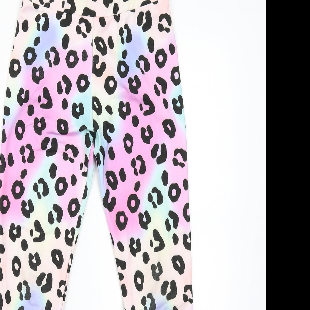 TU Girls Multicoloured Animal Print  Jogger Trousers Size 10 Years